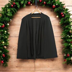 Eloquii Black Cape Blazer Jacket Size 16 🖤 Super Chic!!